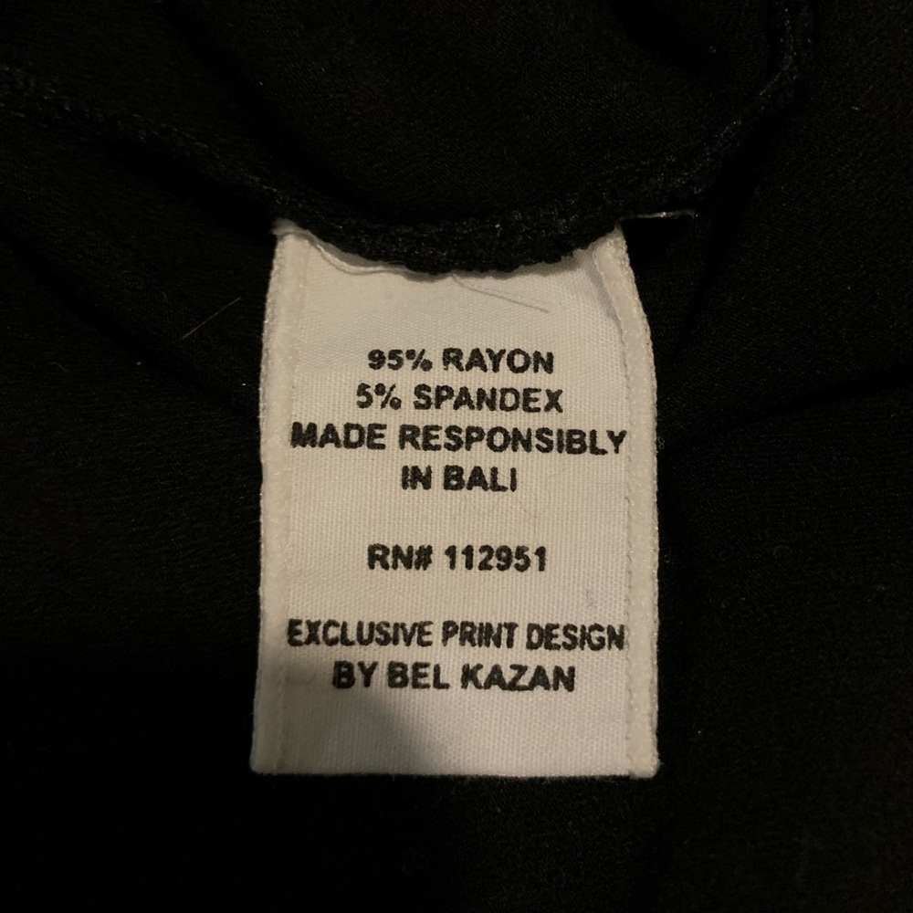 Bel Kazan Black Mini Dress/Tunic L - Picture 7 of 8